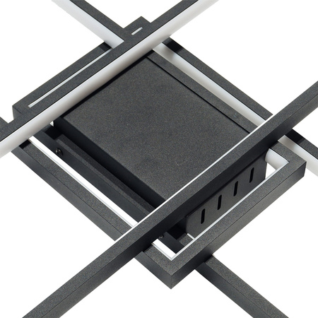 LED Kronleuchter Deckenleuchte 92W CCT ARTESIA Schwarz + Fernbedienung