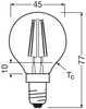 LED-Glühbirne E14 P45 CL 6.5W = 60W 806lm 2700K Warm 320° Filament Dimmbar OSRAM SUPER STAR