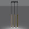 PASTELO 3L Hängende Deckenleuchte 3xG9 Gold Modern SOLLUX