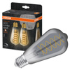 2x LED Dekorative ST64 Edison E27 7.8W = 30W 360lm 1800K Warm 320° Smoke Filament Dimmbar Vintage 1906 Osram