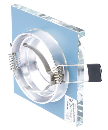 Glas-Einbaustrahler GU10, MR16 Einbauspot HALOGEN Quadrat beweglich ARIAN LUMILED