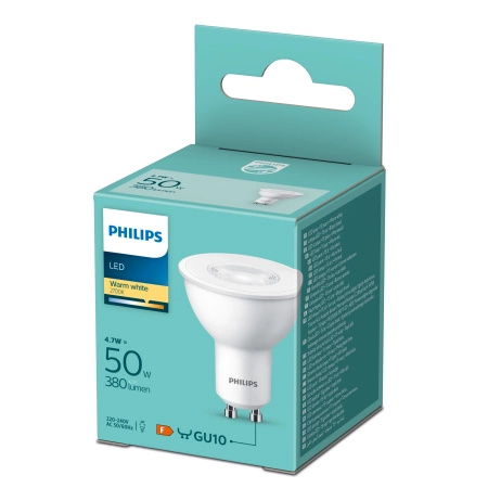 LED-Lampe GU10 Reflektor PAR16 4.7W = 50W 400lm 2700K Warm 36° Essential Philips