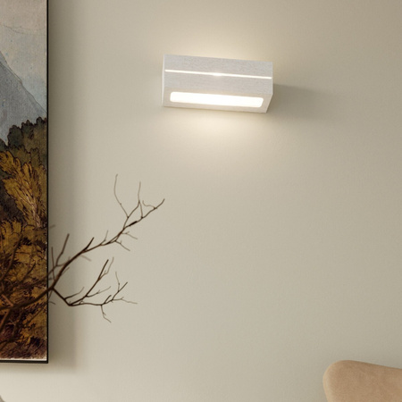 Wandleuchte VEGA LINE E27 up-down Rechteckig Keramik Modern Weiß SOLLUX