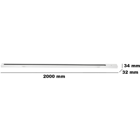 Stromschiene weiße Dreiphasen-Aluminiumschiene für Stromschienenstrahler 200 cm