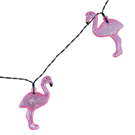 DEKORATIVER Garten SOLARGIRLANDE 10 rosa Flamingos 6500K GOLDLUX (Polux)