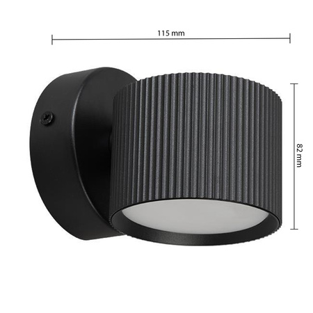 Spot Wandlampe Reflektor Wandlampe GX53 Schwarz Orbin Masterled