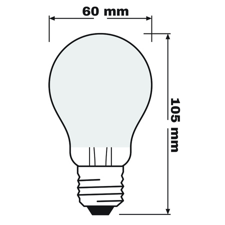 E27 A60 LED Lampen 8W = 75W 1055lm 2700K Warm 320° OSRAM STAR Filament