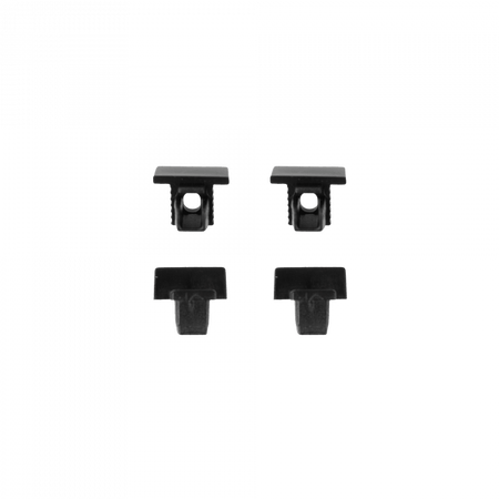 Unterputz-Aluminium-LED-Profil Schwarz 2m mit Milchglasschirm für LED-Streifen + Kappen Ecolight PW-Serie