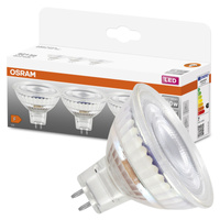 3x LED-Lampe MR16 Reflektor GU5.3 6.5W = 50W 621lm 2700K Warm 12V 36° STAR Osram