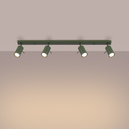 Tuba Spot Reflektor Deckenleuchte 4x GU10 Olive Ring Bittersweet Shimmer SL.1504 Sollux