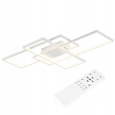 Geometrische Deckenleuchte PLAFON LED-Kronleuchter 130W 3000K-6500K weiß + Fernbedienung