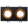 SPOT 2xGU10 rechteckige schwarzgoldene Doppeleinbauleuchte