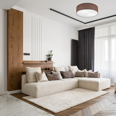 LED Plafond Deckenleuchte VIVIAN 2xE27 Braun LM-2.207 Lamkur