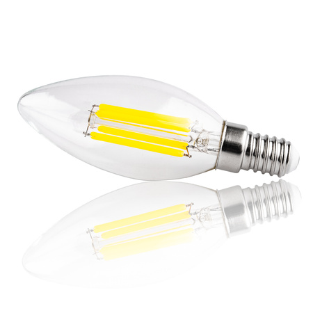 LED-Lampe E14 Kerze B35 2.2W 470lm = 40W 4000K neutralweiß 360° Filament Energieklasse A LUMILED