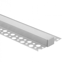 LED-Anbauprofil aus Aluminium für Gipskarton / Gipskarton 2m mit Milchglasdiffusor und Ecolight-Endkappen