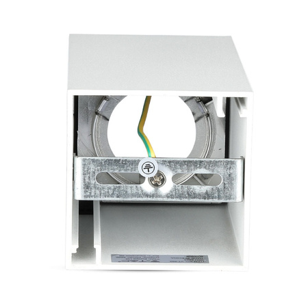 Spot-Deckenleuchte GU10 quadratisch Weiß/Chrom VT-882 V-TAC