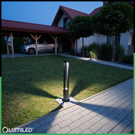 Gartenleuchte 12W, Außenstehleuchte Pollerleuchte 4000K 80cm QUERO LUMILED