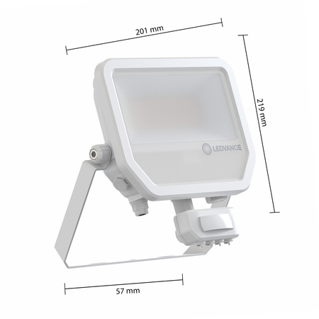 LED-Flutlicht 41W 5500lm 3000K IP65 Weiß mit Bewegungssensor LEDVANCE Flutlicht