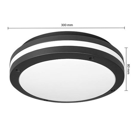 Gartenlampe Außenwandlampe 2x E27 270° Schwarz IP44 Rund Paula Masterled