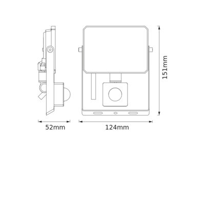 LED-Strahler Halogen-Außenstrahler 20W 3000K 1800lm IP65 mit Bewegungs- und Dämmerungssensor FLOODLIGHT LUX OSRAM