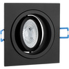 Einbaustrahler GU10, MR16 Einbauspot HALOGEN Quadrat beweglich Schwarz CASSIO LUMILED