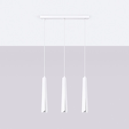 PRYSM 3L 3xG9 Weiß Skandinavische Pendelleuchte SOLLUX
