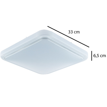 Plafond LED-Decken-Wandleuchte Quadratisch 24W 4000K 33cm IP44