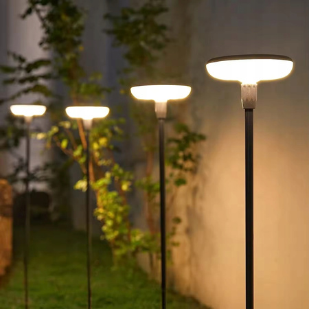 LED Solar Gartenlampe Standing Post 78cm 4000K IP64 mit Dämmerungssensor angetrieben