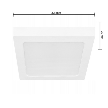 LED-Paneel-Deckenleuchte 18W 1440lm 4000K Neutral Anbauleuchte Quadratisch Weiß Proma Masterled