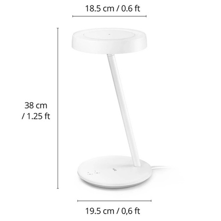 LED-Portrait-Schreibtischlampe Weiß CCT SMART WiFi WiZ