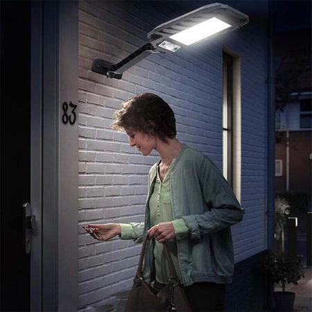 LED-Solar-Straßenlaterne 10W IP65 Bewegungssensor + Handgriff + Fernbedienung