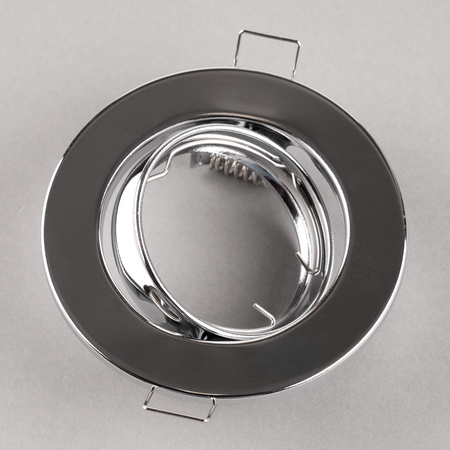 Einbaustrahler GU10, MR16 Einbauspot HALOGEN Runde beweglich Chrom Blech AURELI LUMILED