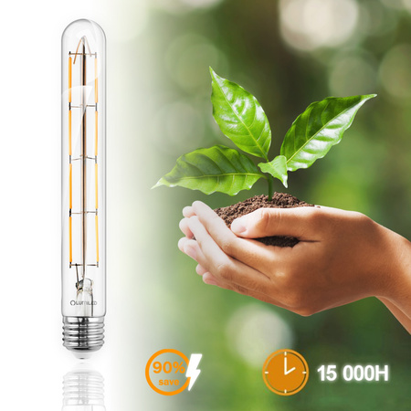 LED Lampen E27, Glühbirne T30 8W = 75W 1055lm 360° 3000K warm Glühfaden LUMILED