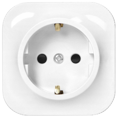 Aufputz-Einzelsteckdose Schuko 2P+Z Weiß TODO ORNO