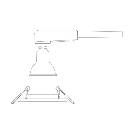 LED GU10 Einbauleuchte Aluminium Quadratisch Weiß Peridot Philips