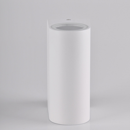 Außenwandleuchte oben unten mit LED 2x GU10 BOSTON GOLDLUX (Polux) ALUMINIUM Weiß oval