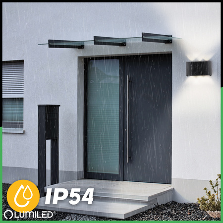 Wandleuchte Außen, Garten-Wandleuchte IP54 6W nach oben und unten KELSA LUMILED