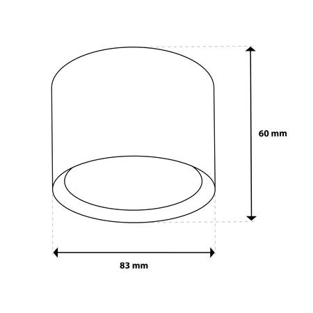 HALOGEN-Anbauleuchte SUNLA Tuba Gx53 LED Spot Wandleuchte Deckenzylinder Schwarz LUMILED