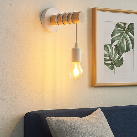 Spot E27 Weiß Braun Eos Masterled Wall Hanging Wandleuchte