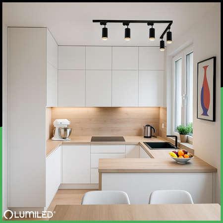 Eckverbinder für 1-Phasen-Stromschienen-System Schwarz LUMILED