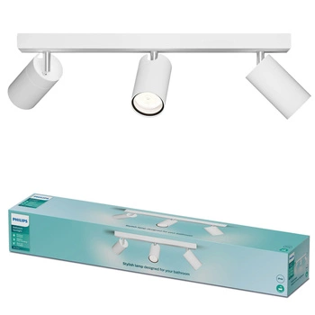 Reflektor-Deckenleuchte 3x GU10 IP44 Weiß Kosipo Philips