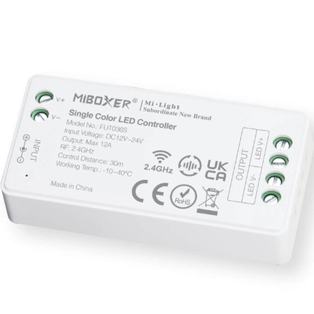 Dimmer Controller Empfänger LED Mono für Lichtbänder 12-24V DC 12A FUT036S MI-LIGHT