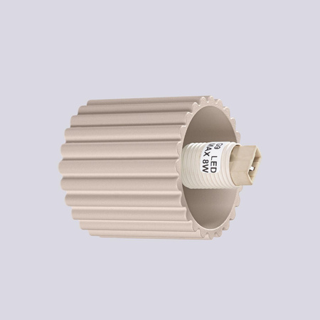 Badezimmer Wandleuchte G9 Rund Beige Modern Matt IP44 Halo Sollux