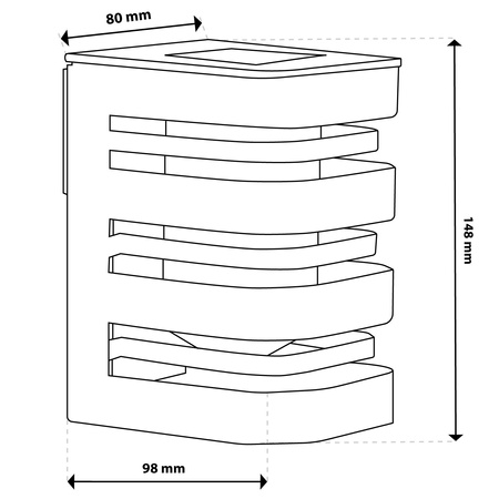 Solar-Wandleuchte LED-Fassadenleuchte Aufbauleuchte CAMILA 3000K Dämmerungssensor LUMILED