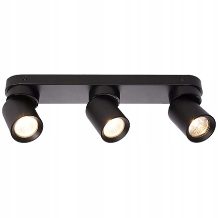 TIMO Decken-/Wandleuchte Wandleuchte Reflektor bewegliche Halogenleuchte 3 xGU10 schwarzes LVT