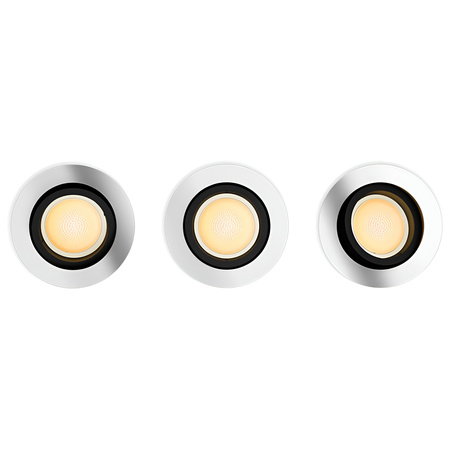 LED Milliskin Einbaumontage 3x 4.2W CCT Rund Beweglich PHILIPS HUE Bluetooth