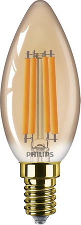 LED-Kerzenlampe E14 B35 6W = 40W 470lm 1800K warmer Glühfaden Bernstein PHILIPS