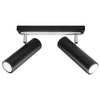 DIREZIONE Deckenleuchte 2xGU10 Reflektor Halogen Leuchte Beweglich 30cm Schwarz SOLLUX