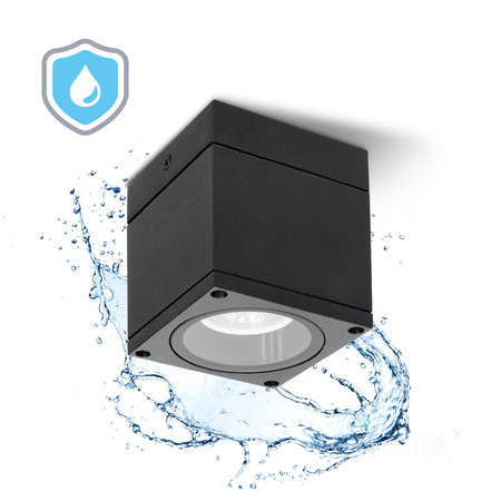 Außenstrahler GU10 Schwarz IP54 Querk Kobi