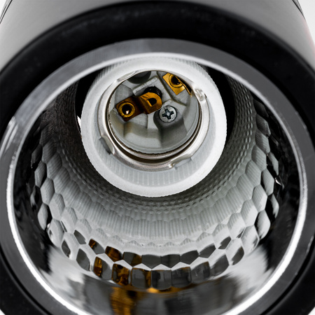 Aufbauleuchte E27, Aufbauspot Runde Tube Schwarz Fest APUS 13 LUMILED